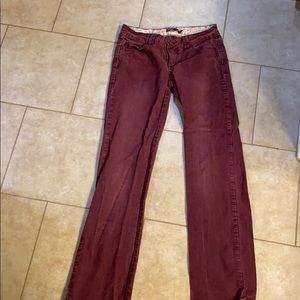 Prana red corduroy pants